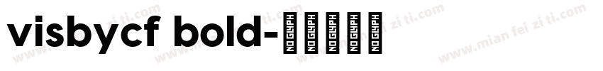 visbycf bold字体转换